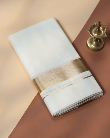 Men’s Traditional Handloom Cotton Dhoti | Family Function, Temple Visit, Wedding Function | Jeyachandran