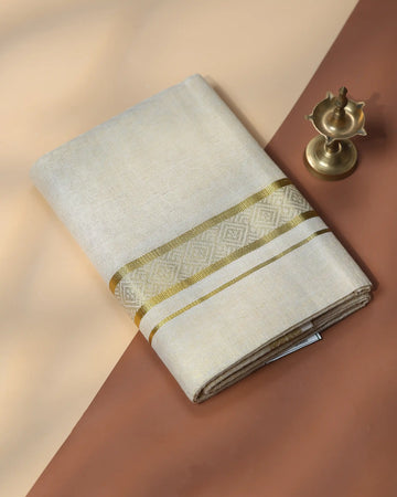 Men’s Traditional Handloom Cotton Dhoti | Family Function, Temple Visit, Wedding Function | Jeyachandran