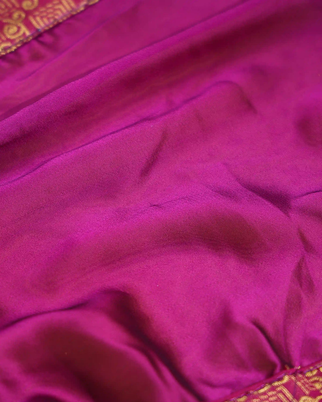 Lime Green and Magenta Purple Art Silk Pavadai Dhavani Set with Traditional Peacock Motif Gold Zari Woven Border