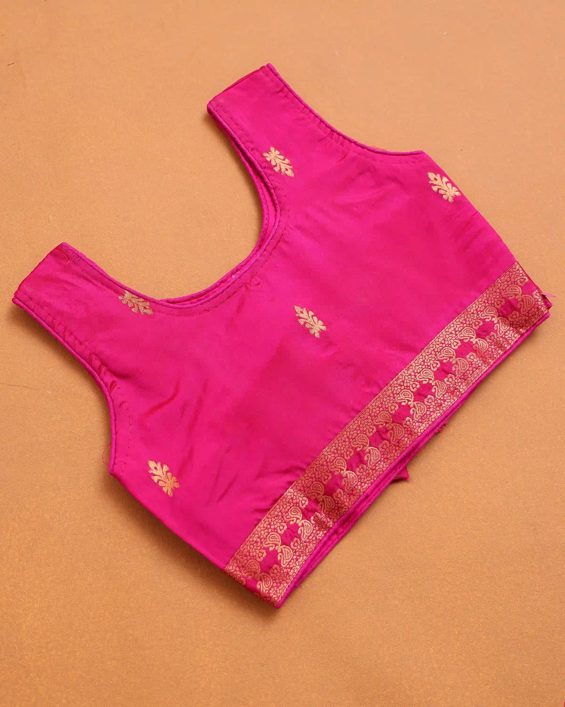 Rani Pink and Turquoise Blue Art Silk Pavadai Dhavani Set with Traditional Gold Zari Woven Peacock Border