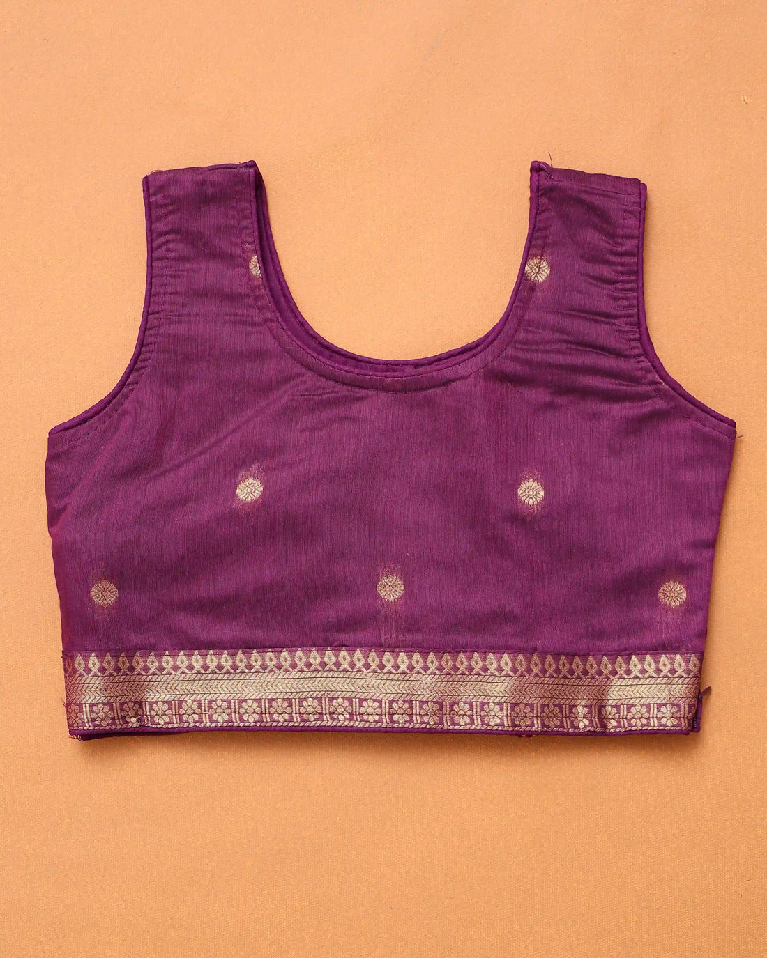 Green and Purple Art Silk Pavadai Dhavani Set with Traditional Gold Zari Woven Border