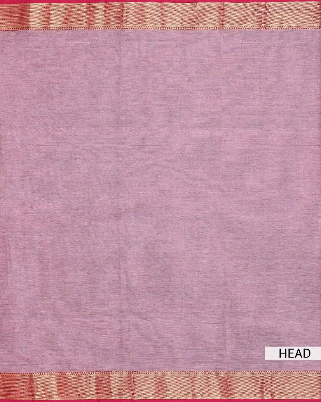Women's Dusty Lavender Chettinad Cotton Saree with Contrast Rani Pink and Gold Zari Woven Border