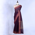 Dark Purple Chettinad Cotton Sarees for Women | Office Wear Daily Wear & Special Occasion | Jeyachandran - Full View