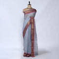 Grey Chettinad Cotton Sarees for Women | Office Wear Daily Wear & Special Occasion | Jeyachandran - Full View