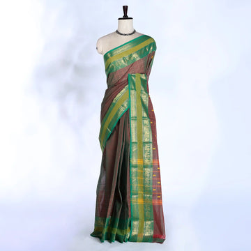 Maroon Chettinad Cotton Sarees for Women | Office Wear Daily Wear & Special Occasion | Jeyachandran - Full View