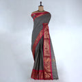 Grey Kanchi Cotton Saree for Women | Festive Traditional Collection | Jeyachandran -Full View
