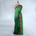 Green Kanchi Cotton Saree for Women | Festive Traditional Collection | Jeyachandran -Full View
