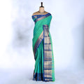Green Kanchi Cotton Saree for Women | Festive Traditional Collection | Jeyachandran -Full View
