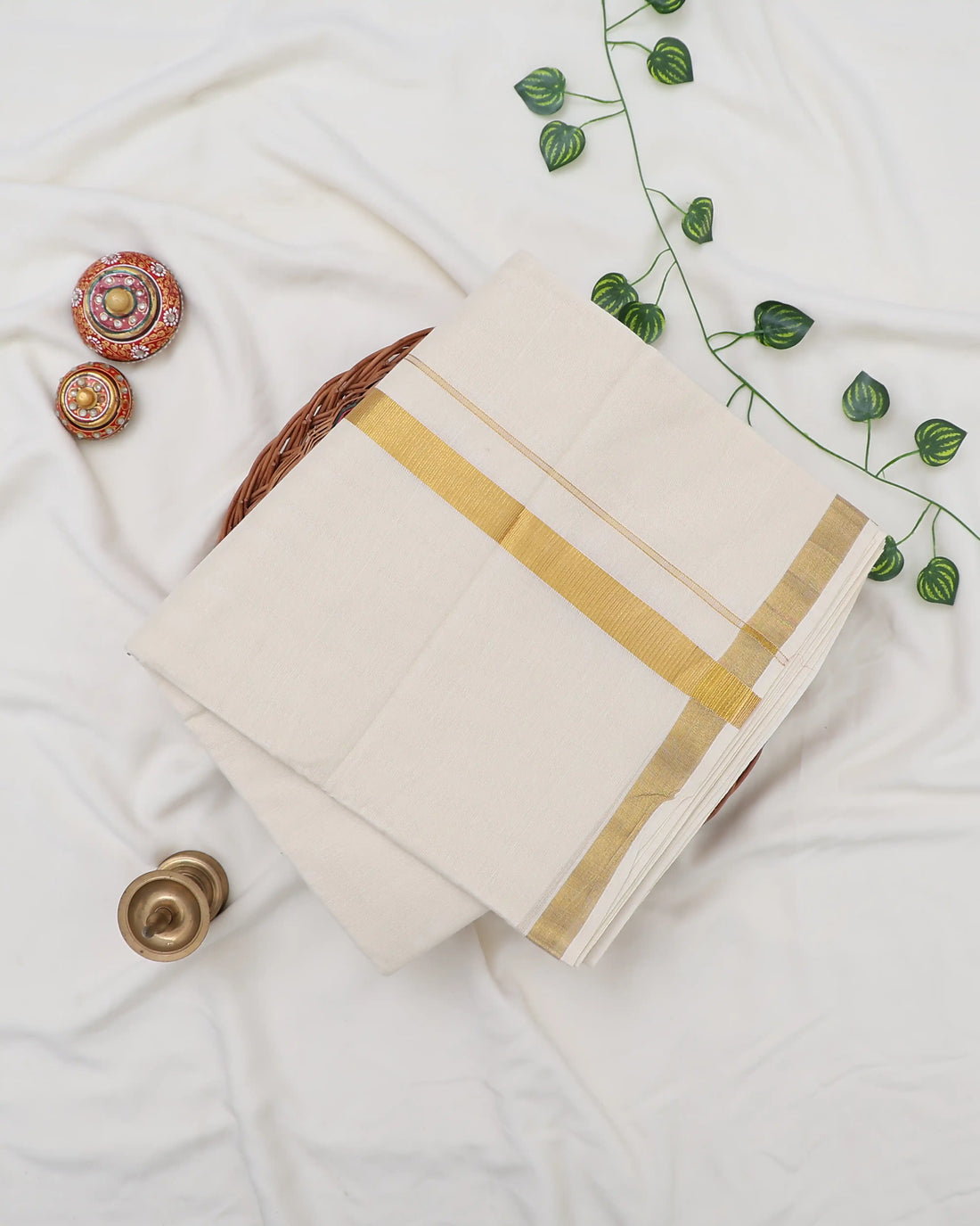 Kerala Kasavu Cotton Saree for Women | Onam Festival Wear, Family Function, Temple Visit | Jeyachandran