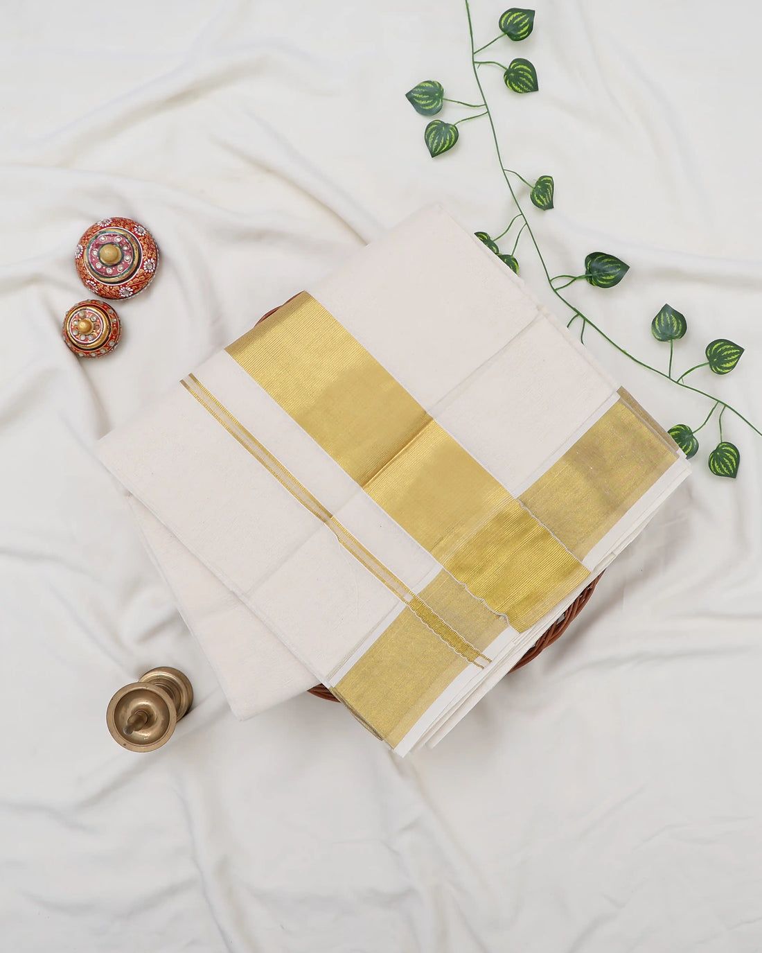 Kerala Kasavu Cotton Saree for Women | Onam Festival Wear, Family Function, Temple Visit | Jeyachandran