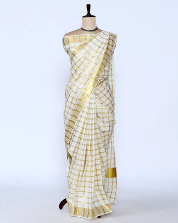 Kerala Kasavu Cotton Saree for Women | Onam Festival Wear, Family Function, Temple Visit | Jeyachandran