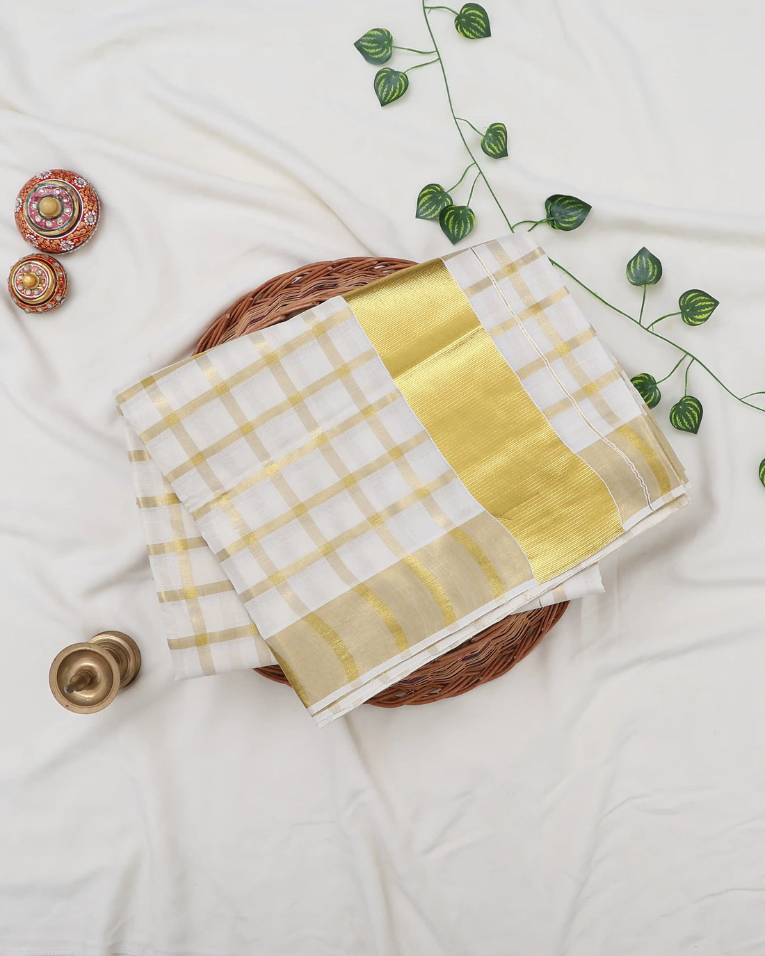 Kerala Kasavu Cotton Saree for Women | Onam Festival Wear, Family Function, Temple Visit | Jeyachandran