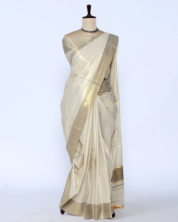 Kerala Kasavu Cotton Saree for Women | Onam Festival Wear, Family Function, Temple Visit | Jeyachandran