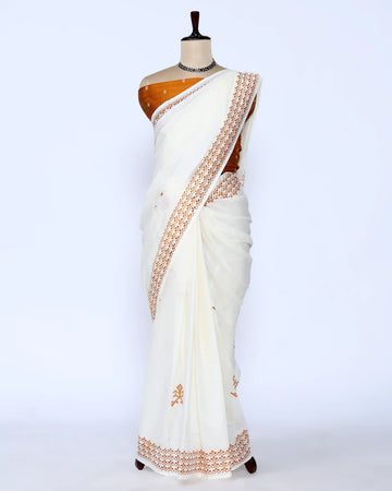 Kerala Kasavu Cotton Saree for Women | Onam Festival Wear, Family Function, Temple Visit | Jeyachandran