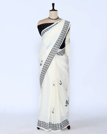 Kerala Kasavu Cotton Saree for Women | Onam Festival Wear, Family Function, Temple Visit | Jeyachandran