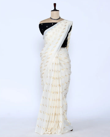 Kerala Kasavu Cotton Saree for Women | Onam Festival Wear, Family Function, Temple Visit | Jeyachandran