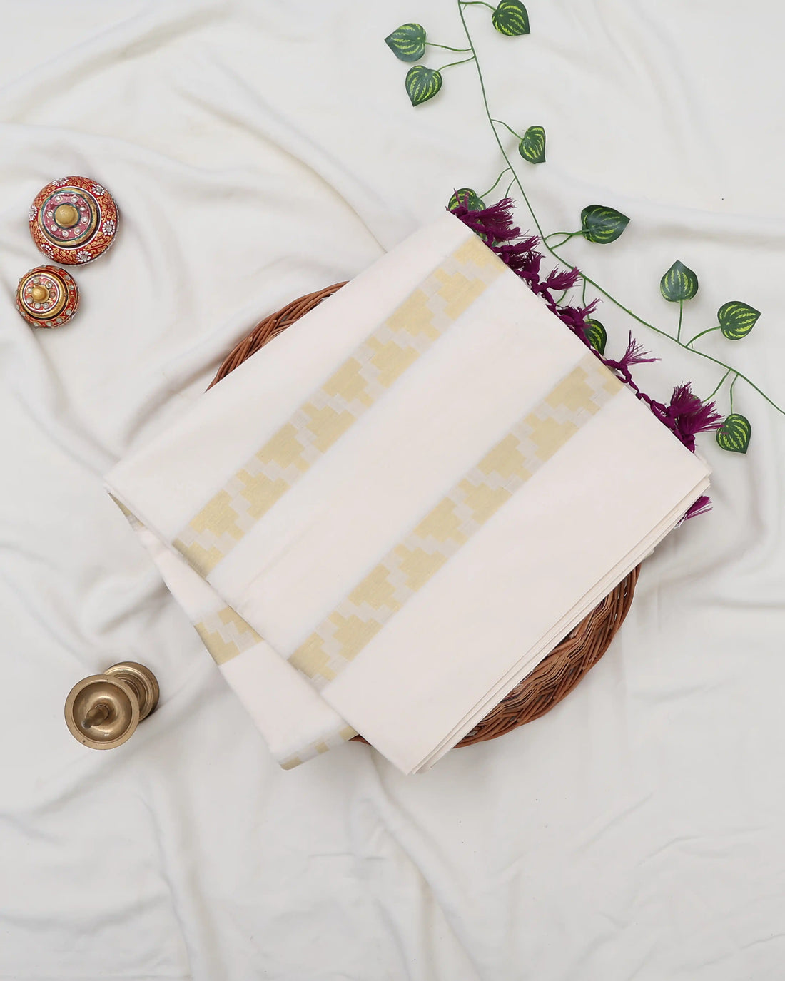 Kerala Kasavu Cotton Saree for Women | Onam Festival Wear, Family Function, Temple Visit | Jeyachandran