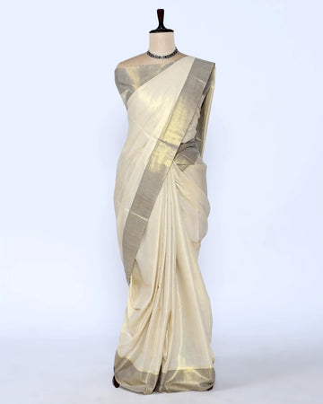 Kerala Kasavu Cotton Saree for Women | Onam Festival Wear, Family Function, Temple Visit | Jeyachandran