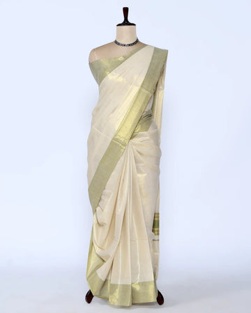 Kerala Kasavu Cotton Saree for Women | Onam Festival Wear, Family Function, Temple Visit | Jeyachandran