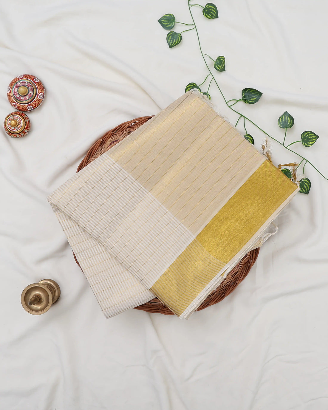 Kerala Kasavu Cotton Saree for Women | Onam Festival Wear, Family Function, Temple Visit | Jeyachandran
