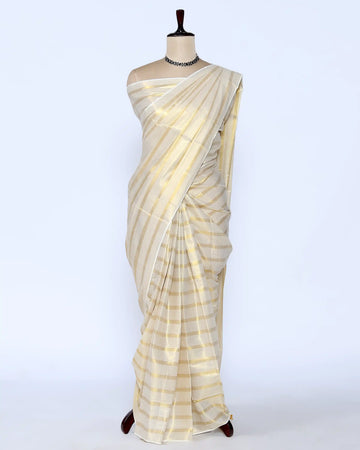 Kerala Kasavu Cotton Saree for Women | Onam Festival Wear, Family Function, Temple Visit | Jeyachandran