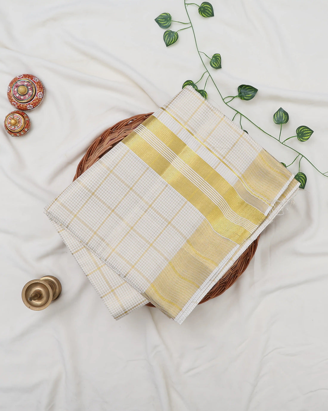 Kerala Kasavu Cotton Saree for Women | Onam Festival Wear, Family Function, Temple Visit | Jeyachandran