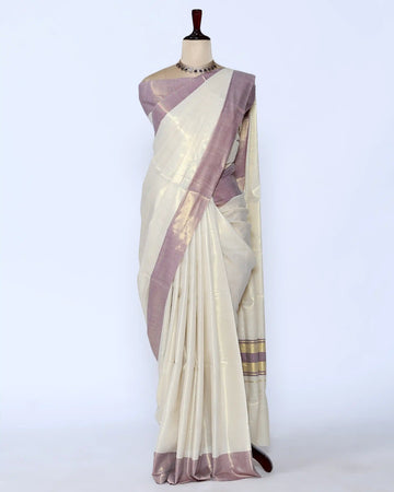 Kerala Kasavu Cotton Saree for Women | Onam Festival Wear, Family Function, Temple Visit | Jeyachandran