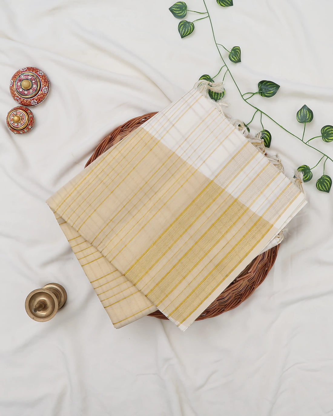 Kerala Kasavu Cotton Saree for Women | Onam Festival Wear, Family Function, Temple Visit | Jeyachandran