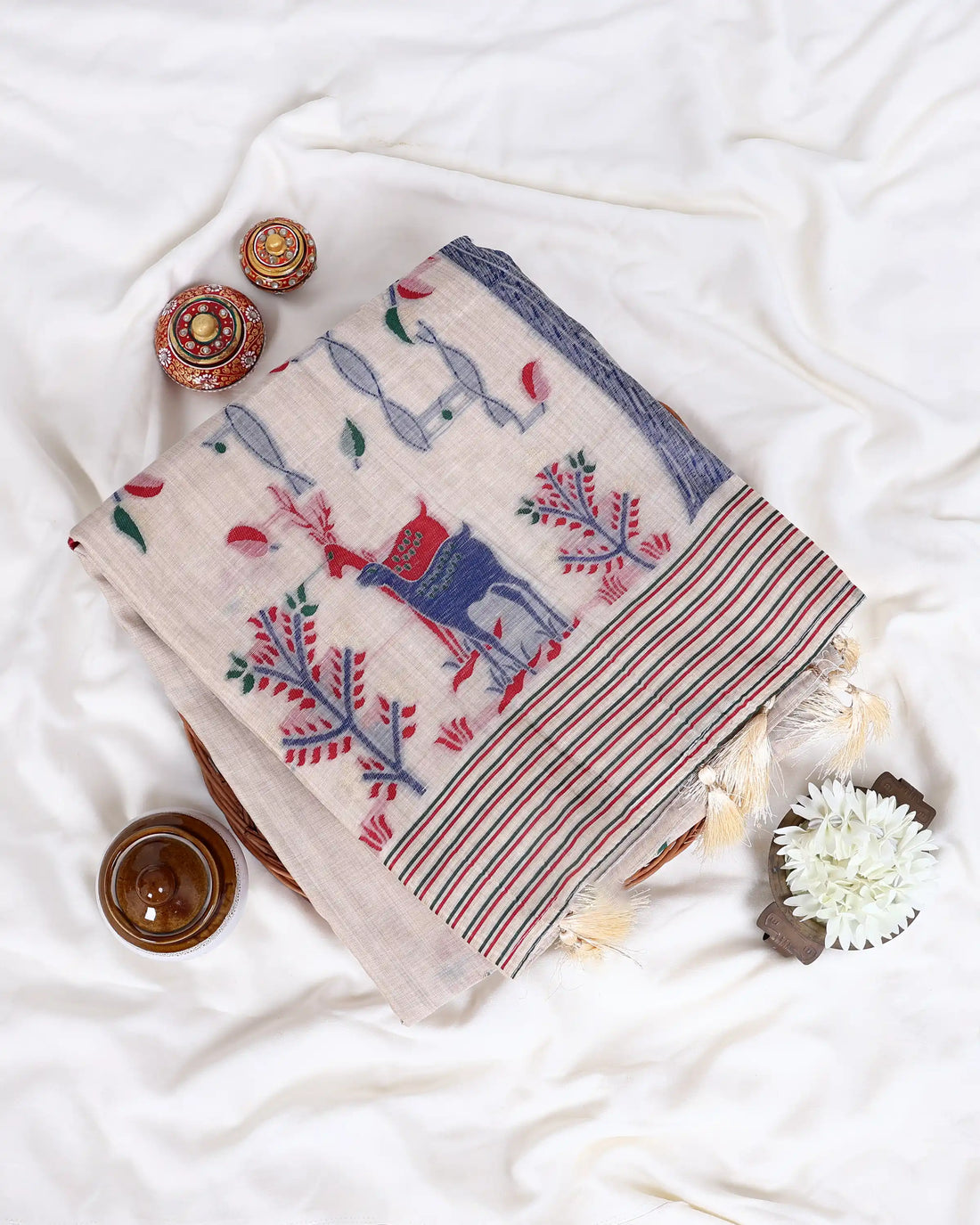 Linen Cotton Saree For Women | Traditional Wear, Festive Wear, Casual Wear | Jeyachandran