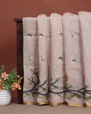 Linen Cotton Saree For Women | Traditional Wear, Festive Wear, Casual Wear | Jeyachandran