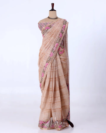 Linen Cotton Saree For Women | Traditional Wear, Festive Wear, Casual Wear | Jeyachandran