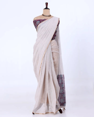 Linen Cotton Saree For Women | Traditional Wear, Festive Wear, Casual Wear | Jeyachandran