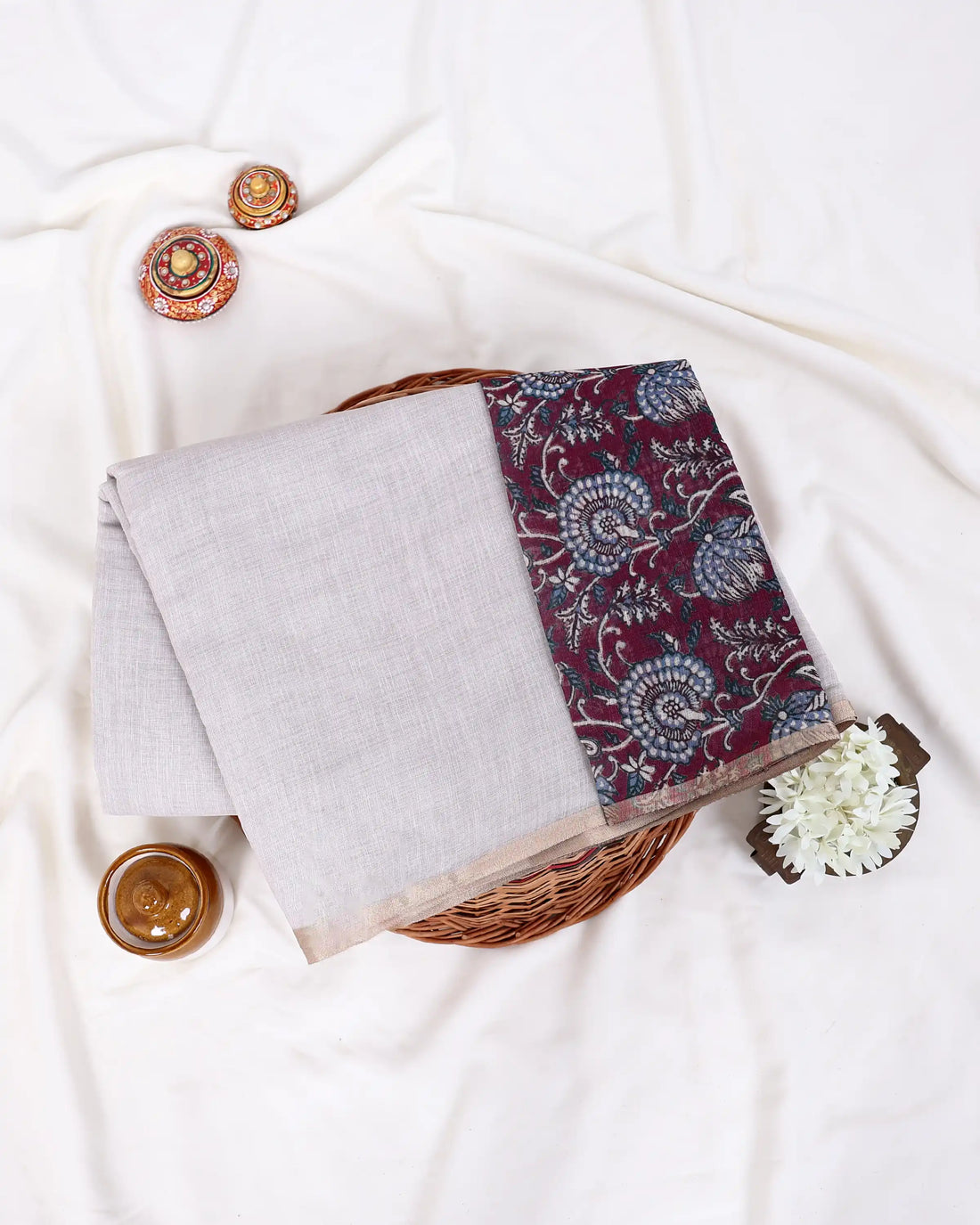 Linen Cotton Saree For Women | Traditional Wear, Festive Wear, Casual Wear | Jeyachandran