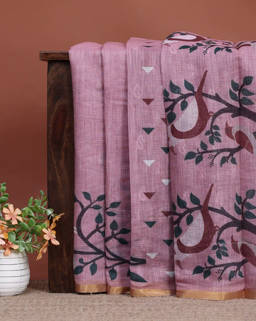 Linen Cotton Saree For Women | Traditional Wear, Festive Wear, Casual Wear | Jeyachandran