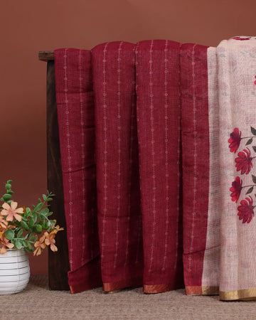 Linen Cotton Saree For Women | Traditional Wear, Festive Wear, Casual Wear | Jeyachandran