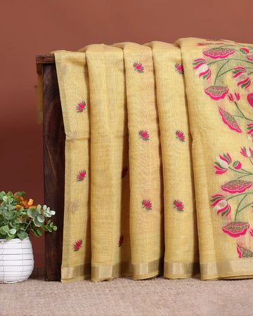 Linen Cotton Saree For Women | Traditional Wear, Festive Wear, Casual Wear | Jeyachandran
