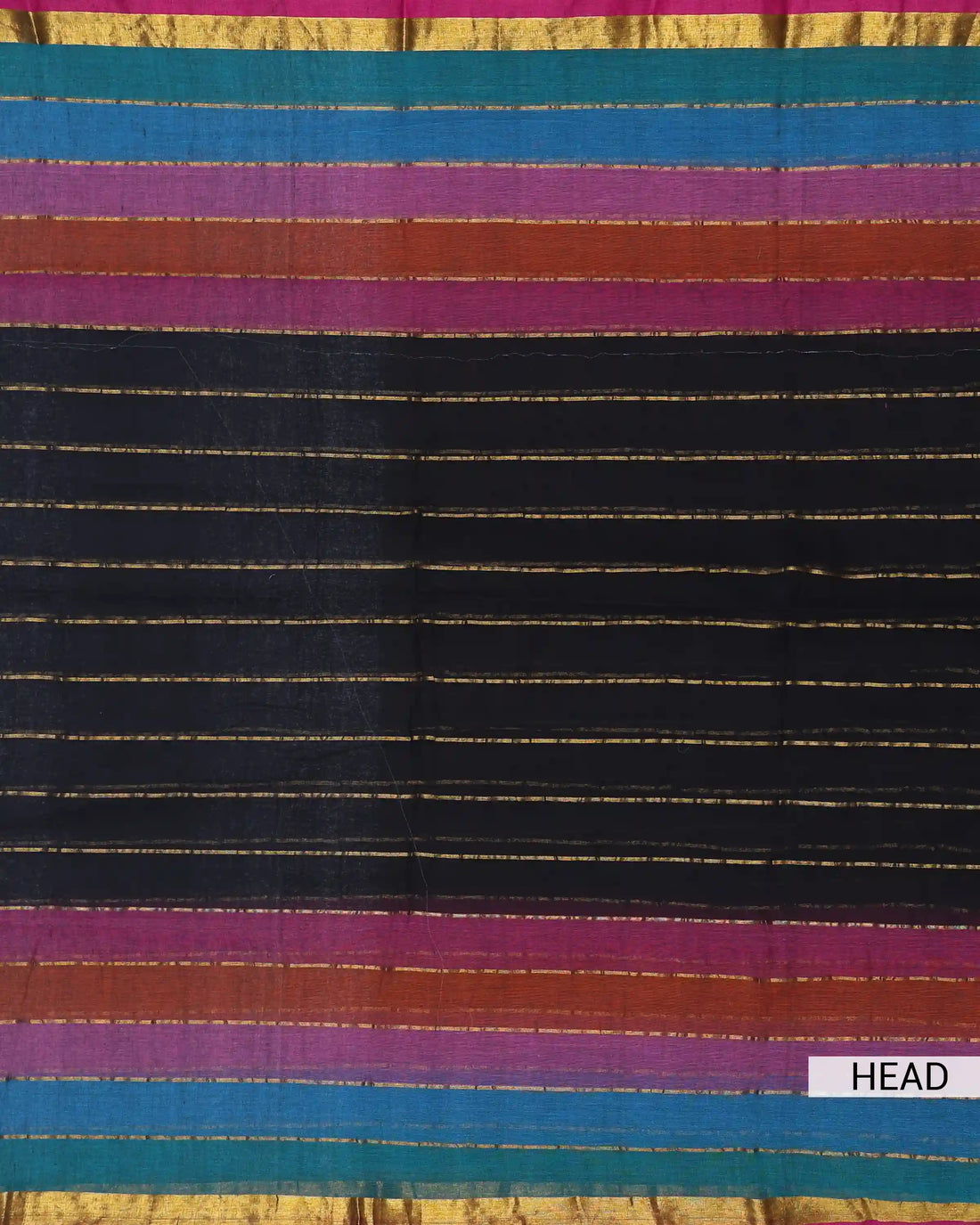 Mul Mul Cotton Saree for women with Vertical Zari Stripes Contrast Border and Traditional Tassel Pallu - Multi