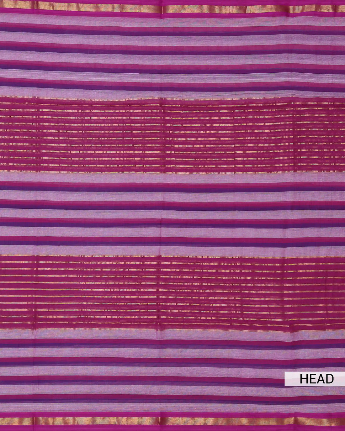 Mul Mul Cotton Saree for Women with Striped Pattern and Tassel Detail - Multi