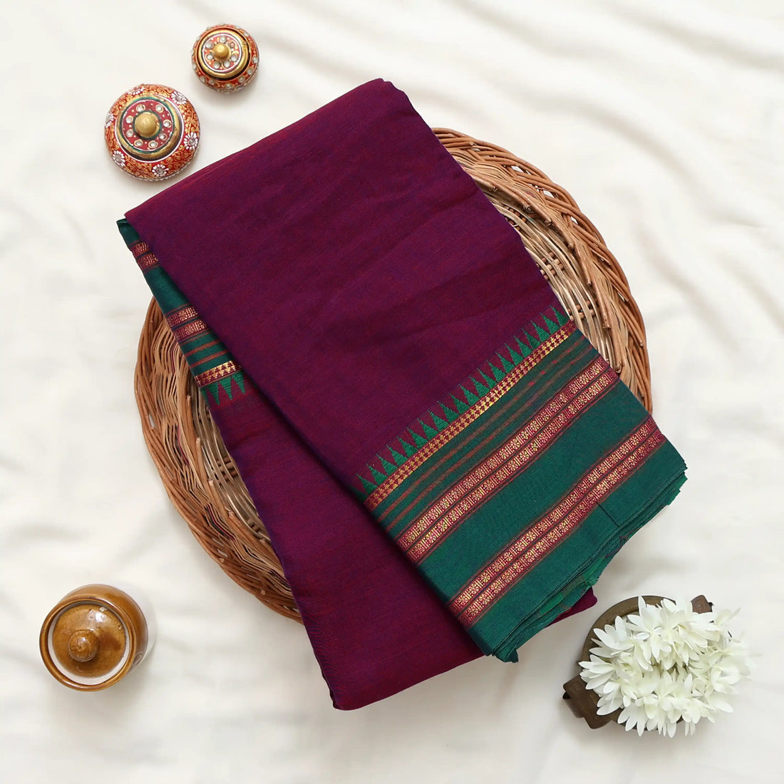 Narayanpet Cotton Sarees for Women | Summer Events  & Temple Visits Collection | Jeyachandran - Full View