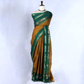 Olive Green Kanchi Cotton Saree for Women | Festive Traditional Collection | Jeyachandran -Full View
