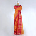 Orange Chettinad Cotton Sarees for Women | Office Wear Daily Wear & Special Occasion | Jeyachandran - Full View