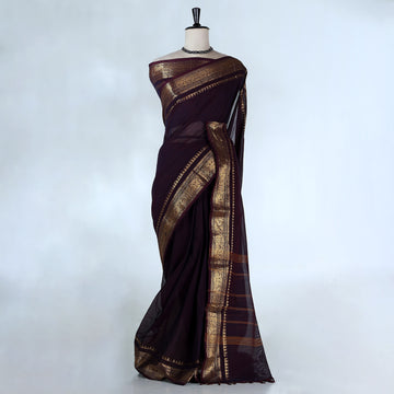 Purple Kanchi Cotton Saree for Women | Festive Traditional Collection | Jeyachandran -Full View
