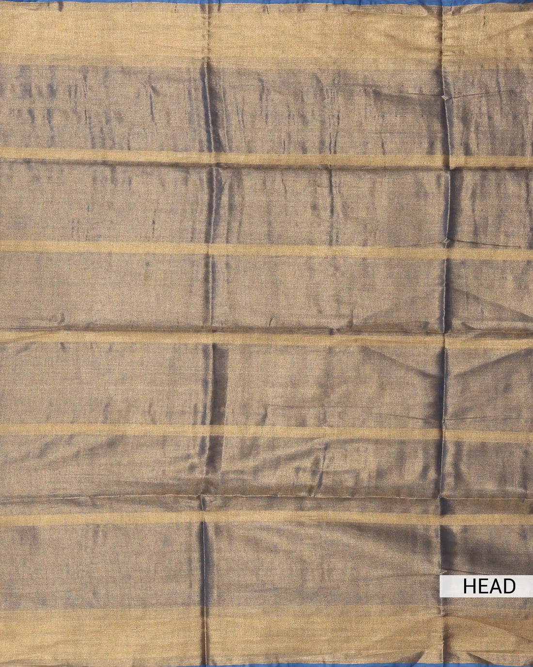 Semi Silk Saree for Women with Elegant Zari Stripes and Broad Zari Border - Slate Blue