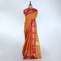 Yellow Kanchi Cotton Saree for Women | Festive Traditional Collection | Jeyachandran -Full View
