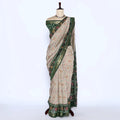 Green Semi Chanderi Sarees for Women | Temple Visits & Summer Events Collection | Jeyachandran - Full View
