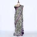 Green Semi Chanderi Sarees for Women | Temple Visits & Summer Events Collection | Jeyachandran - Full View
