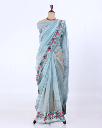 Elegant Organza Saree For Womens |  Office Wear Saree , Everyday Saree   | Jeyachandran