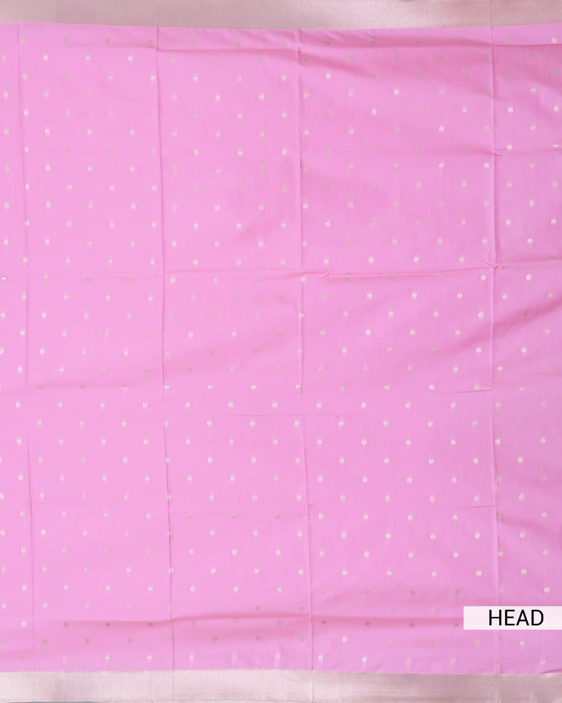 Paithani Semi Silk Saree with Butta Motifs & Contrast Border - Pink