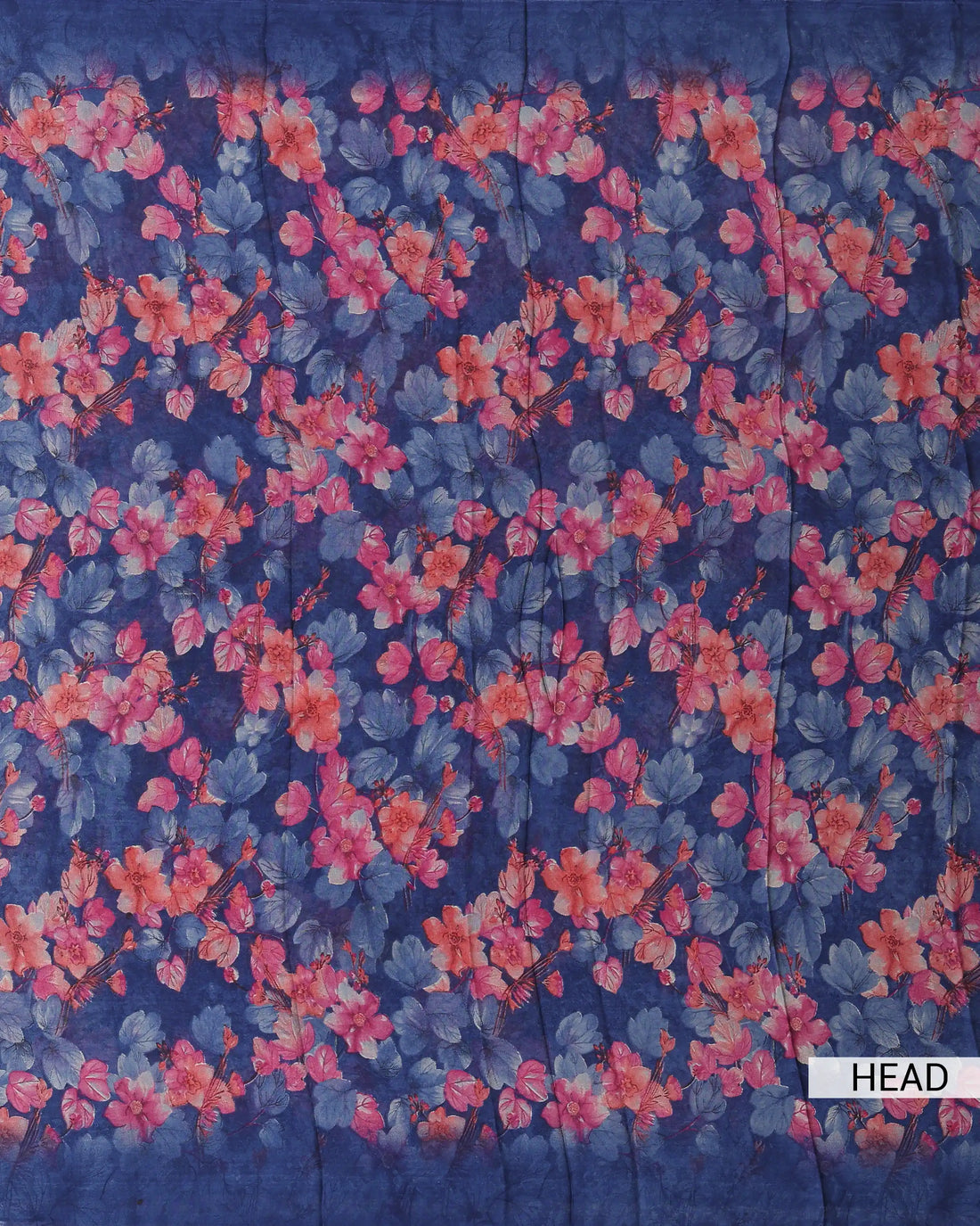 Georgette Saree For Women Multicolour Floral Print - Dark Blue
