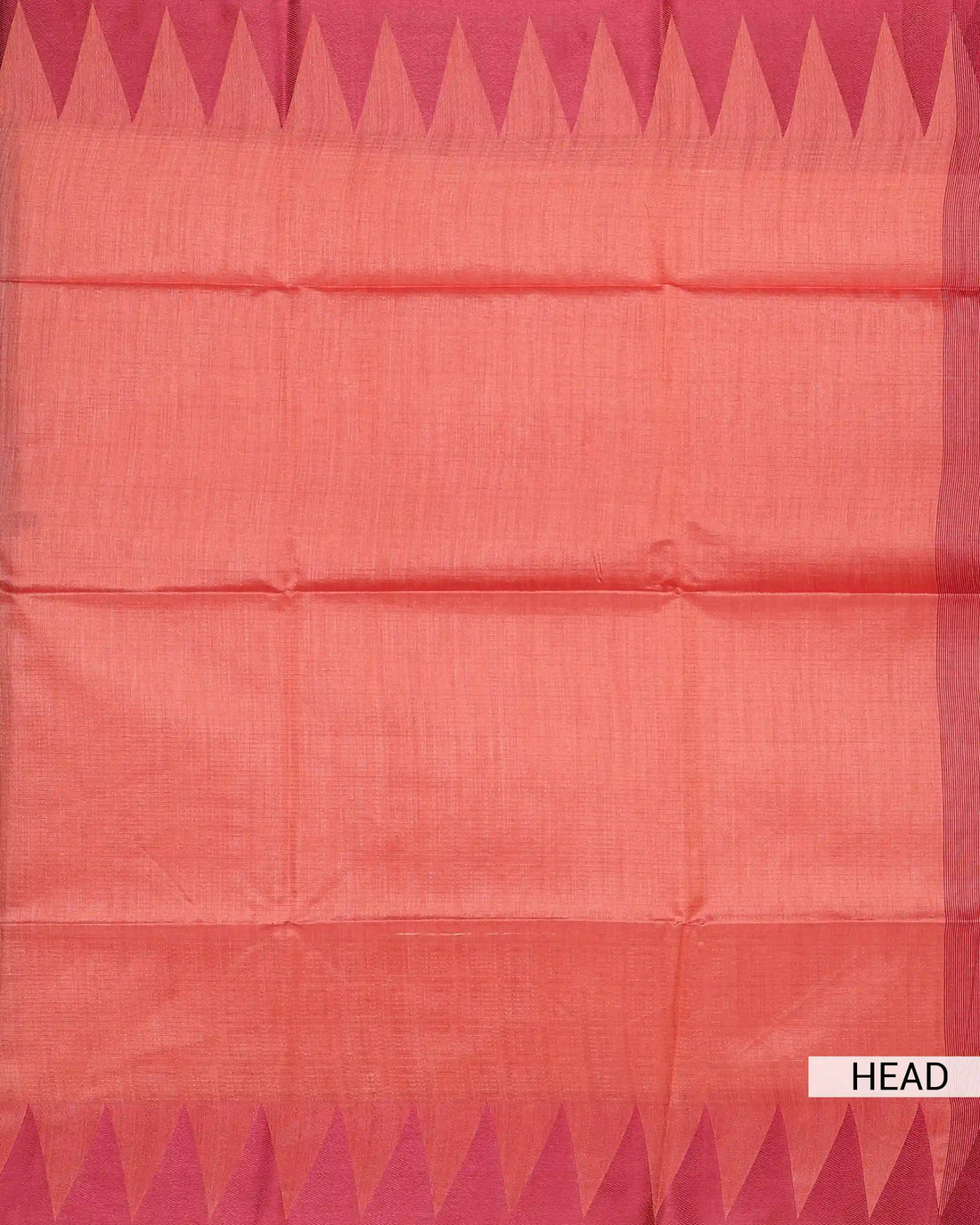 Raw Silk Saree with Striped Body Traditional Temple Border & Striped Pallu - Red